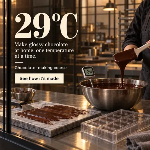 Example ad 1 from one brief for Bloom's chocolate course