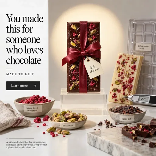 Example ad 8 from one brief for Bloom's chocolate course