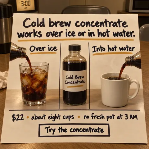 Example ad from a Brainstorm batch for Northwind Coffee Co, a sample brand, its headline printed in the image.