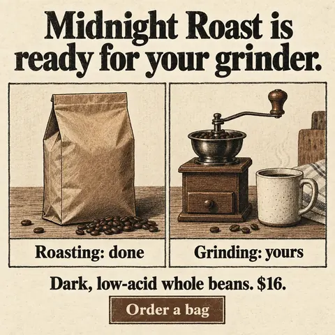 Example ad from an Inspiration batch for Northwind Coffee Co, a sample brand.